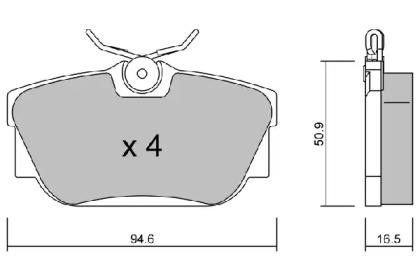 Комплект тормозных колодок (AISIN: BPPE-1017)